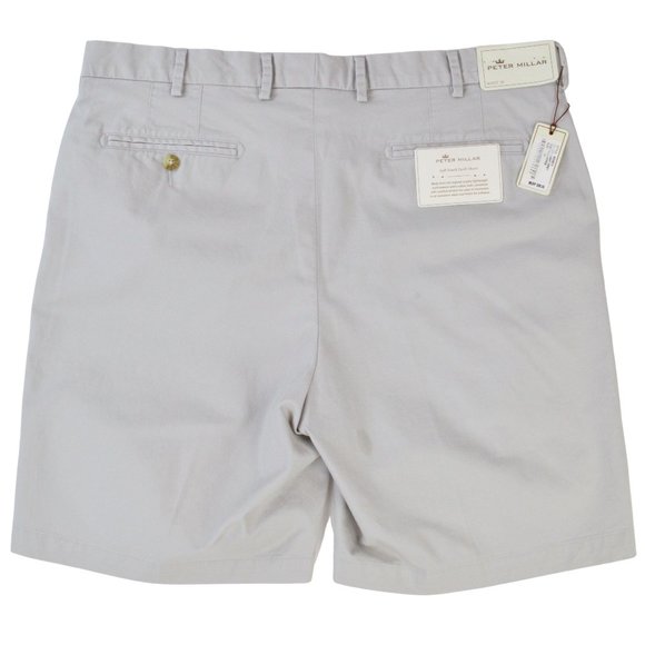 NEW Peter Millar Mens Shorts Golf Light Grey Twill - Picture 4 of 11